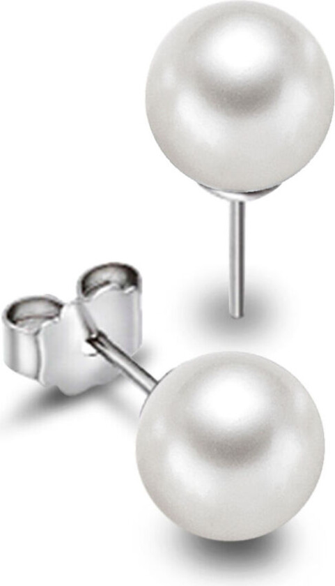 , Øredobber i 925 sølv med perle