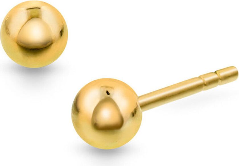 , Øredobber i 585 gult gull kule