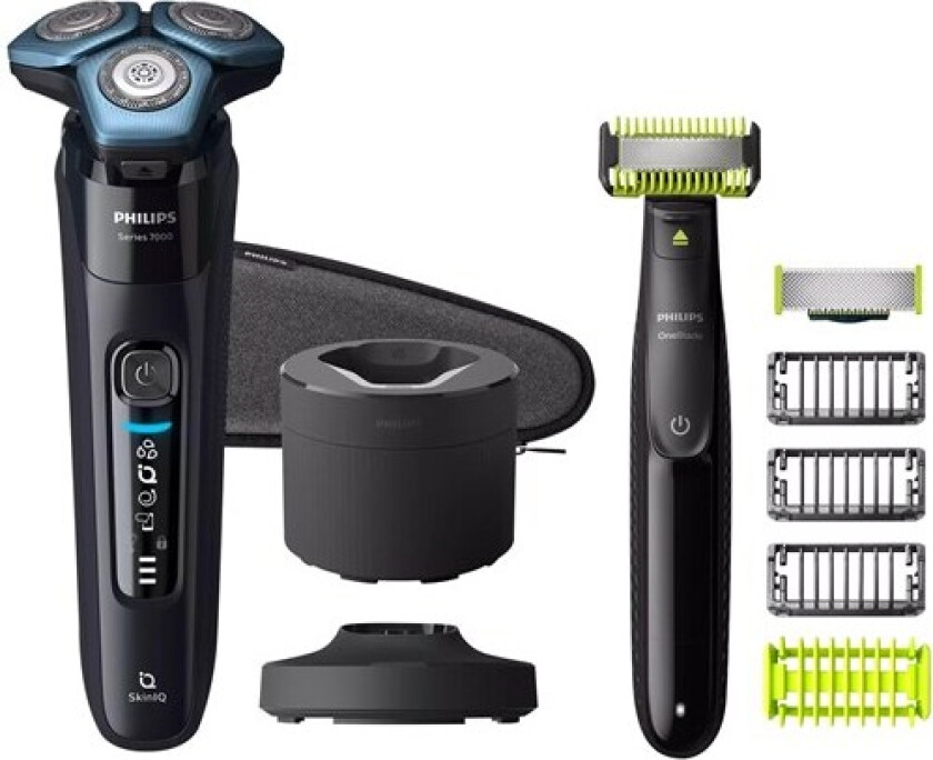 Barbermaskin SHAVER Series 7000 S7783 - shaver - deep black - with trimmer