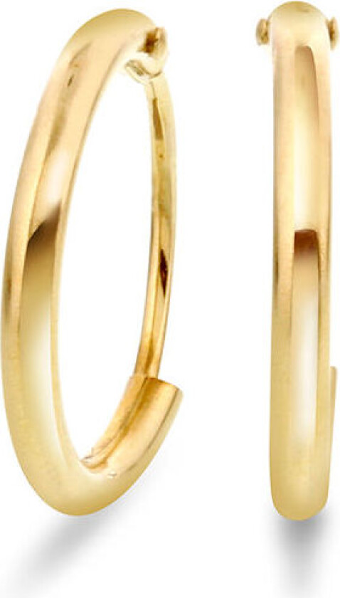 , Klassiske øreringer i 585 gult gull