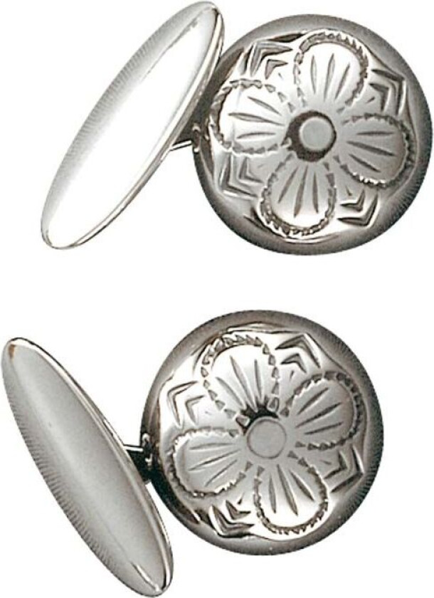 Mansjettknapper i 830 oksidert sølv