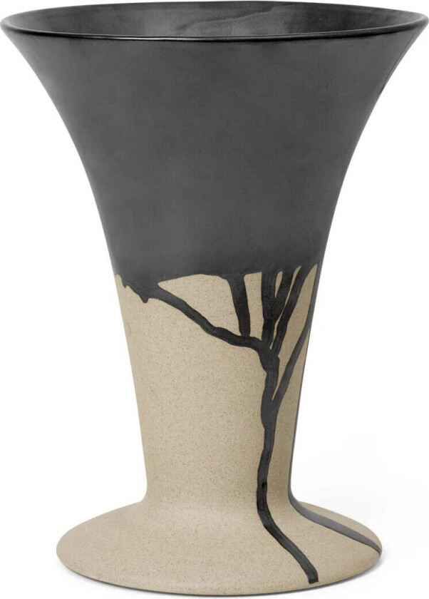 Flores vase 23 cm Sand-black