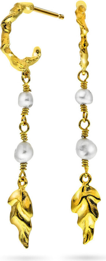 Bilde av Shapes by Gulldia, Keshi øredobber i forgylt 925 sølv med Keshi perler