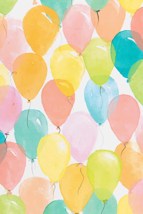 Gavepapir Pastellfarger Ballonger 5 M