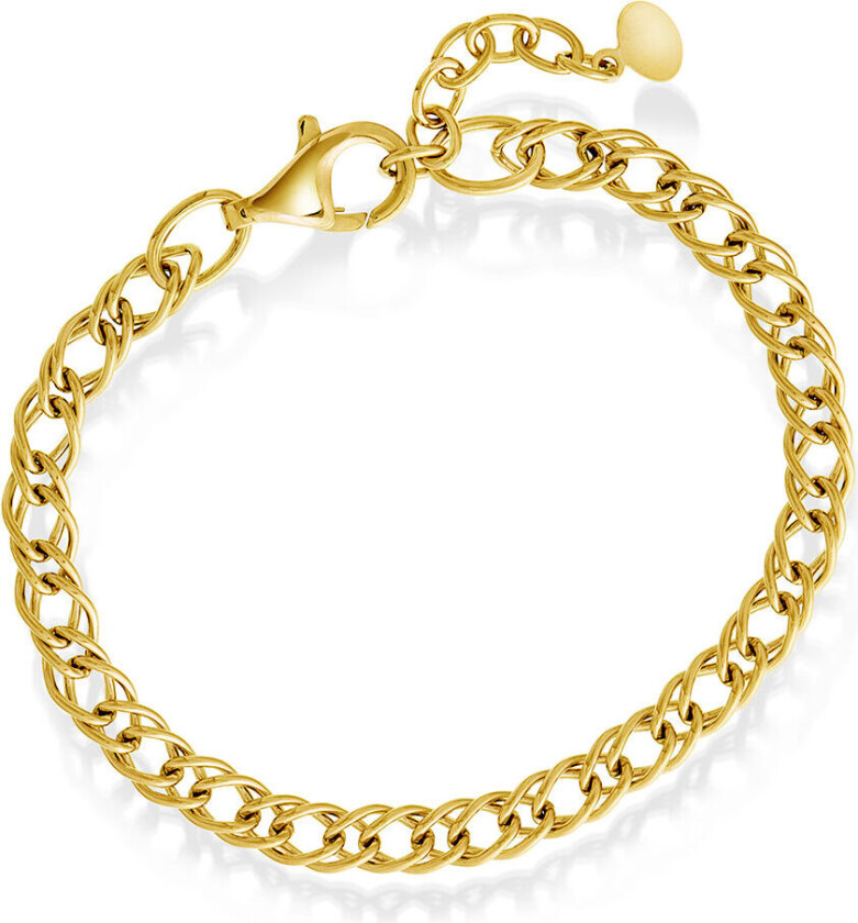 Armbånd i forgylt 925 sølv, 21 cm