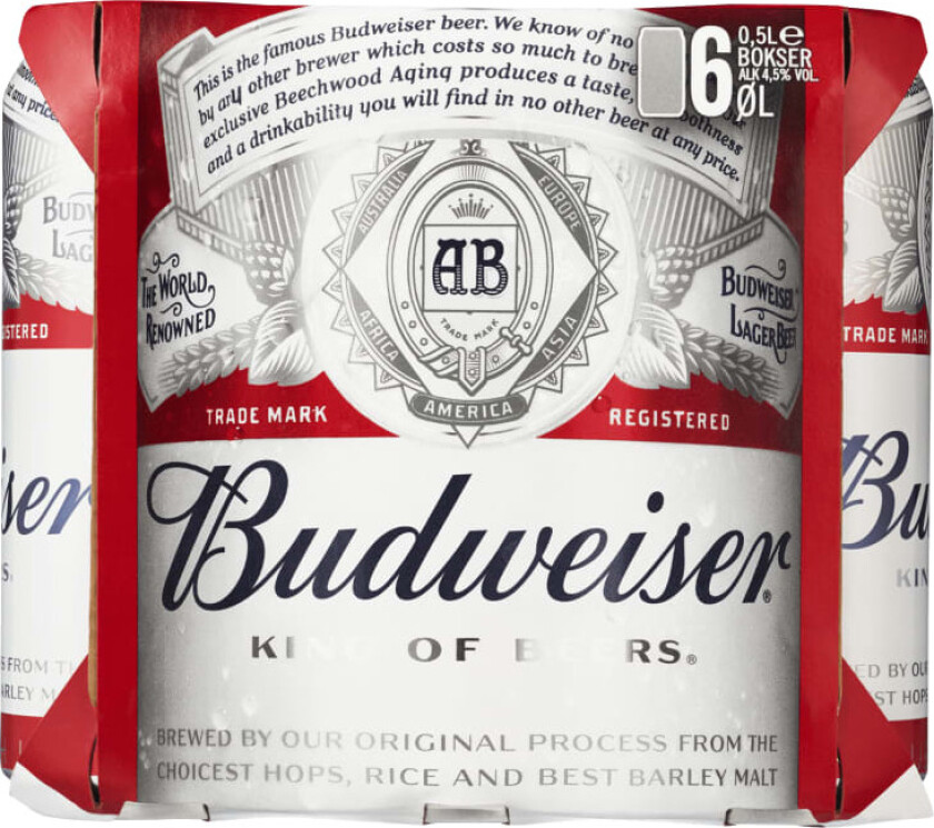 Budweiser 0,5lx6 boks