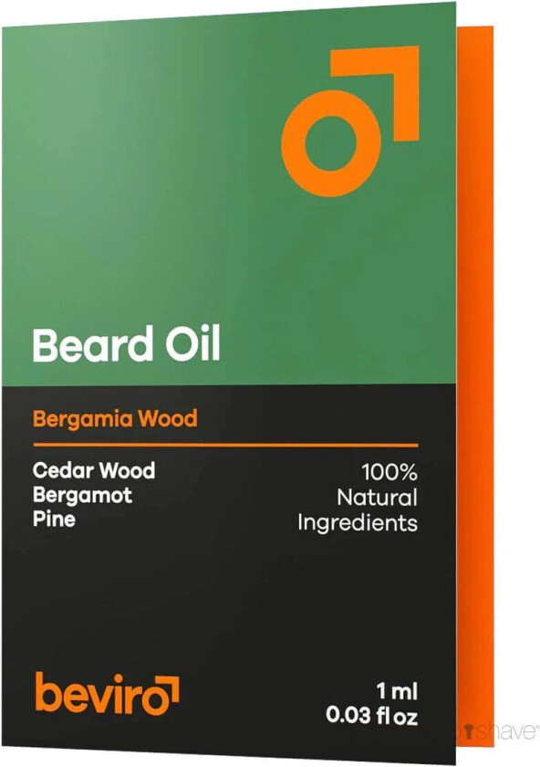 Beard Oil, Bergamia Wood- Tester