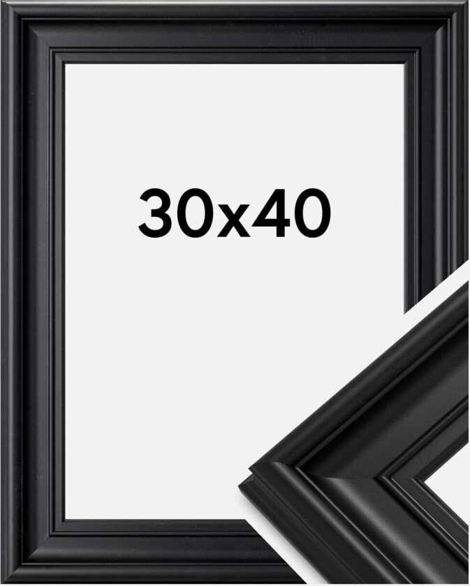 Ramme Mora Premium Akrylglass Svart 30x40 Cm