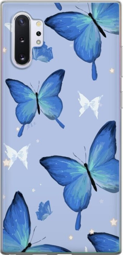 Mobildeksel til Samsung Galaxy Note10+ med Blå sommerfugler motiv