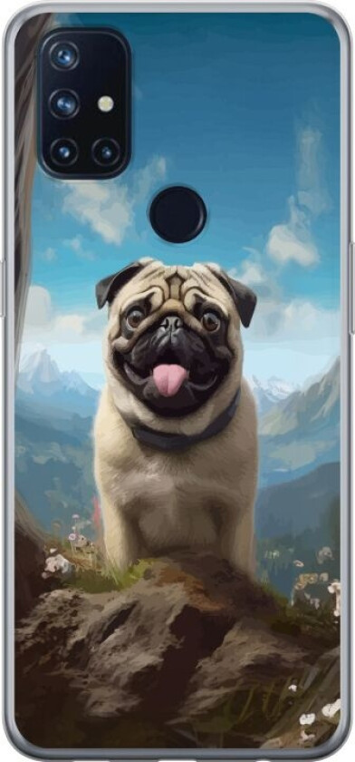 Mobildeksel til OnePlus Nord N10 5G med Glad Hund motiv