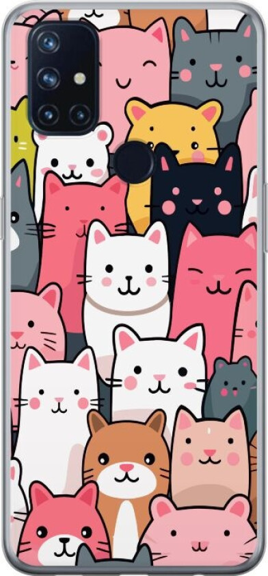 Mobildeksel til OnePlus Nord N10 5G med Kattmønster motiv