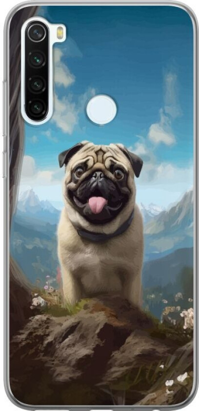 Mobildeksel til Xiaomi Redmi Note 8 med Glad Hund motiv