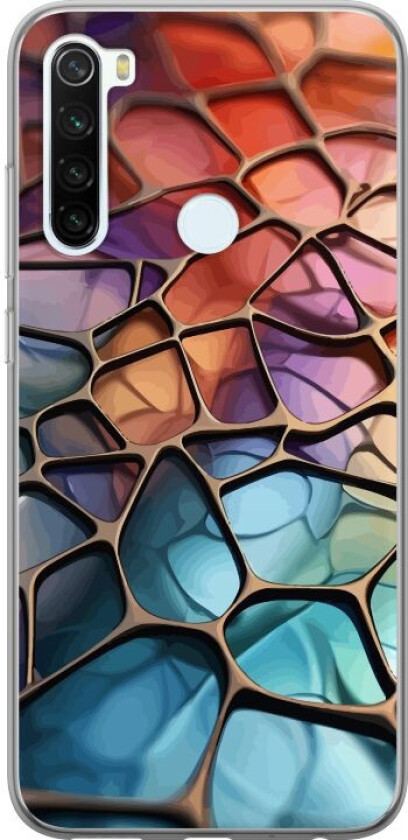 Mobildeksel til Xiaomi Redmi Note 8 med Metalliskt mønster motiv