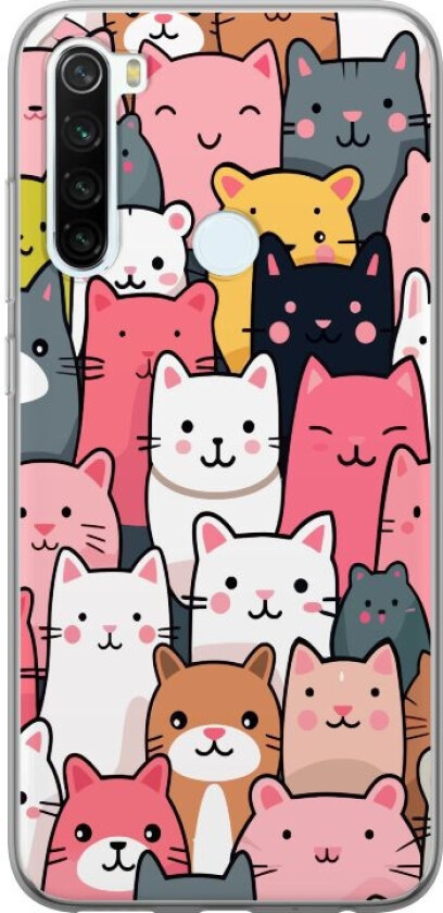 Mobildeksel til Xiaomi Redmi Note 8 med Kattmønster motiv