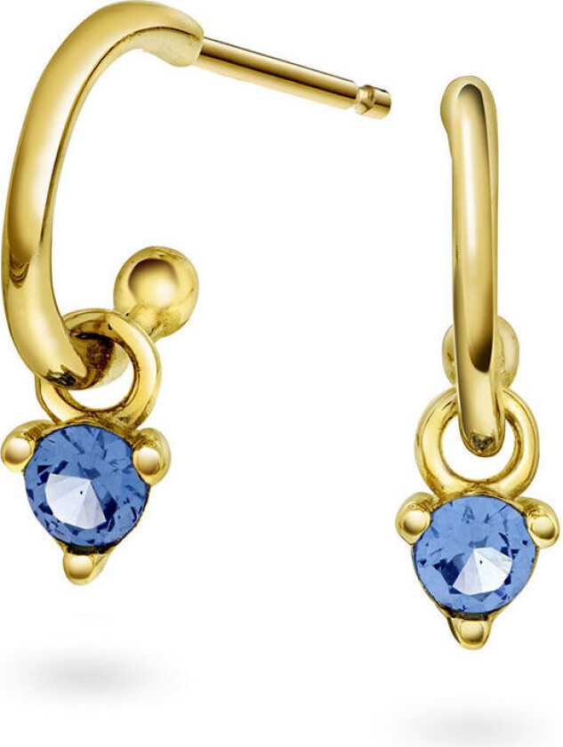 , Øredobber til barn i forgylt sølv med zirkonia