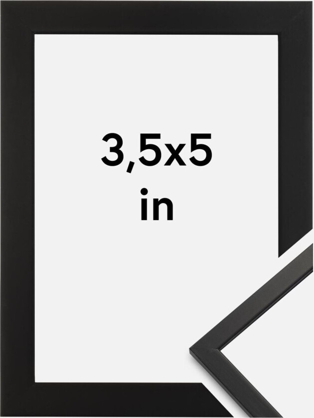 Ramme Edsbyn Akrylglass Svart 3,5x5 Inches (8,89x12,7 Cm)