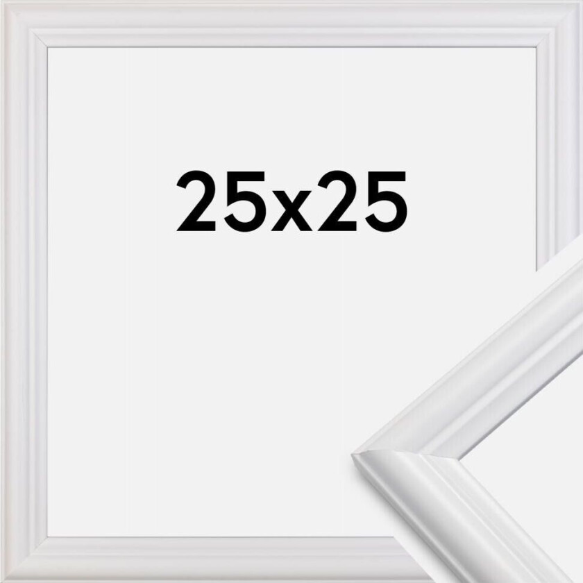 Ramme Siljan Akrylglass Hvit 25x25 Cm