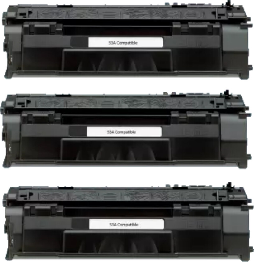 53A XL BK combo pack 3 stk Toner - Q7553X Kompatibel - Svart 21000 sider