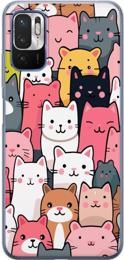 Mobildeksel til Xiaomi Redmi Note 10 5G med Kattmønster motiv