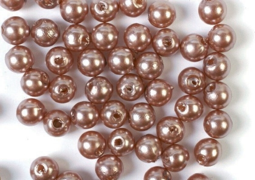 Plastpärlor 4mm 500g, Brun