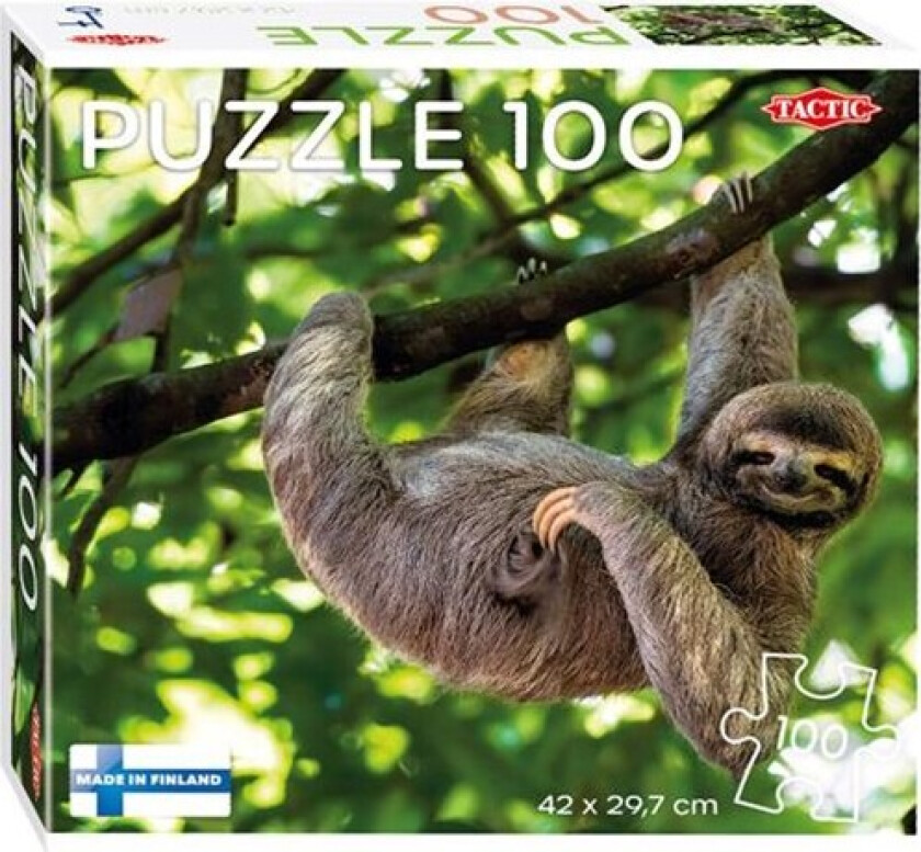 Jigsaw puzzle Sloth Hanging on Tree 100pcs. Gulv