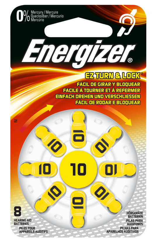 Focus Energizer Høreapparatsbatteri Size 10 - 8pk