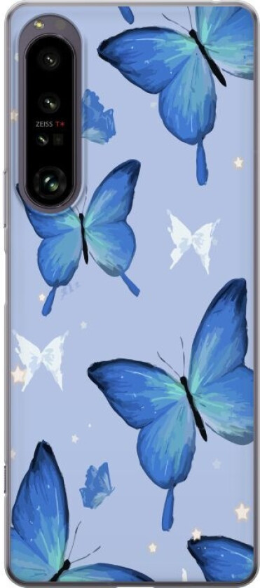 Mobildeksel til Sony Xperia 1 IV med Blå sommerfugler motiv
