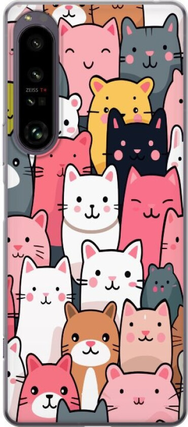 Mobildeksel til Sony Xperia 1 IV med Kattmønster motiv