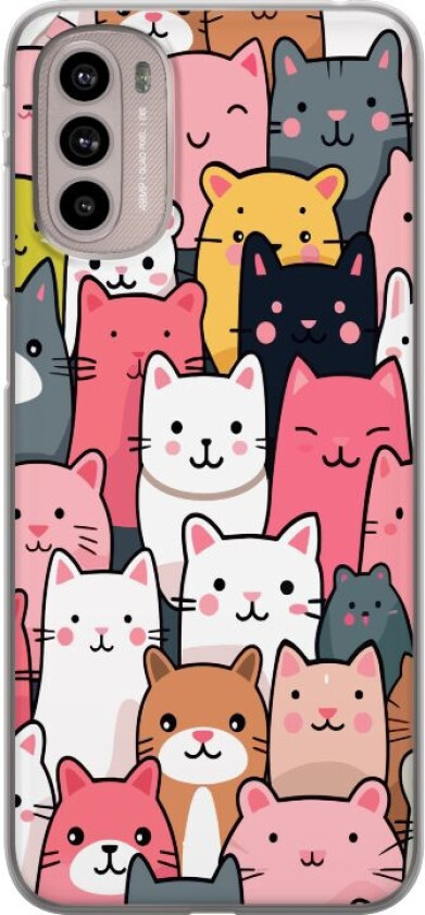 Mobildeksel til Motorola Moto G41 med Kattmønster motiv