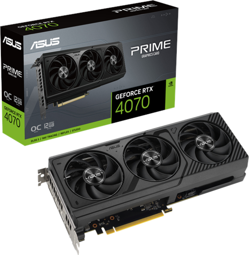 GeForce RTX 4070 Prime OC - 12GB GDDR6X RAM - Grafikkort