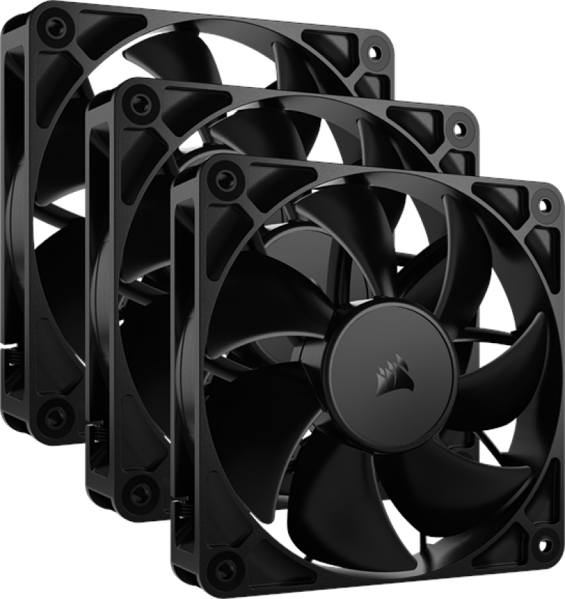 RS120 3-pack - Kabinettvifte - 120mm - Svart - 36 dBA