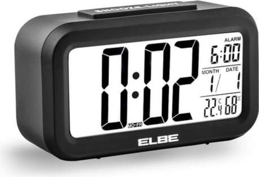 Vekkerklokke ELBE RD-668 LCD 4.4 Sort