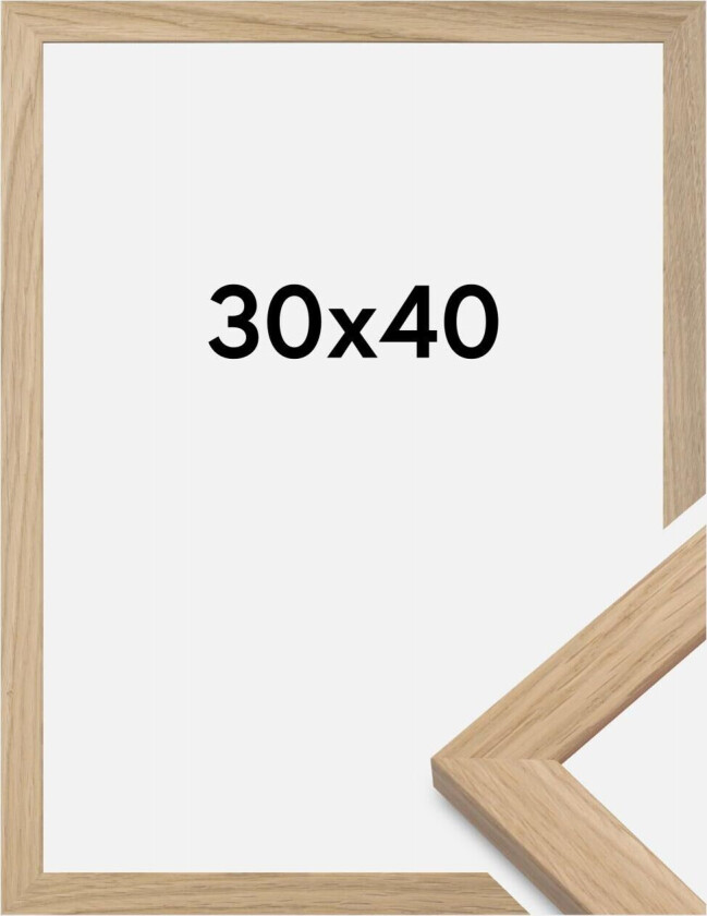 Ramme Oak Wood Akrylglass 30x40 Cm