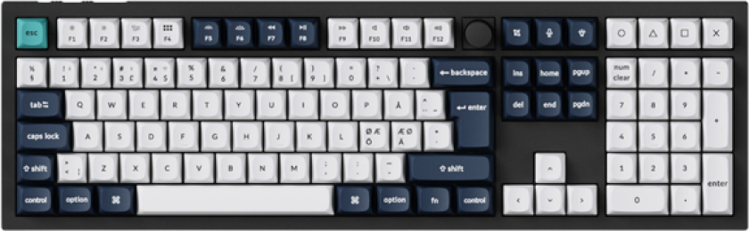 Bilde av Q6 MAX 100% Knob Wireless TriMode QMK/VIA - Gateron Jupiter Brown - ND - Gamingtastatur - Nordisk - Svart