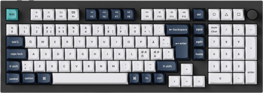 Q5 MAX 96% Knob Wireless Tri-Mode QMK/VIA - Gateron Jupiter Red - ND - Gamingtastatur - Nordisk - Svart