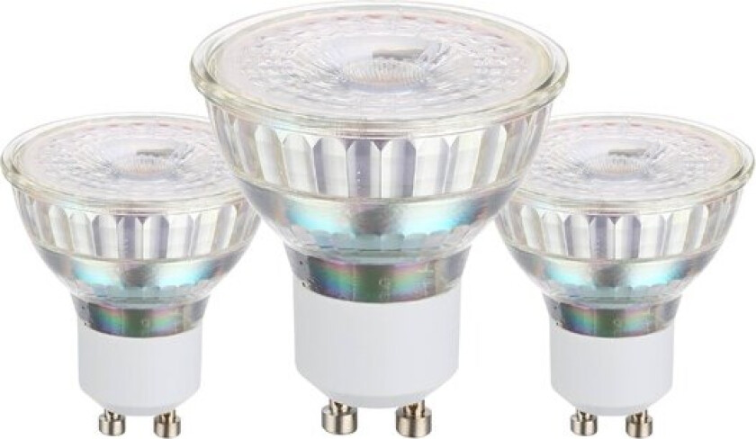 LED-lyspære 4,5W 4000K Clear 3 pcs. GU10