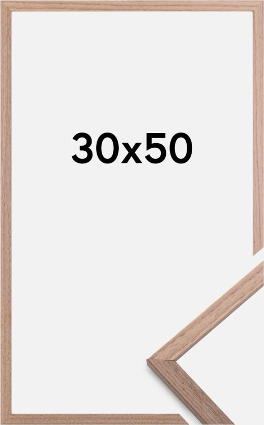 Ramme Edsbyn Akrylglass Lys Valnøtt 30x50 Cm