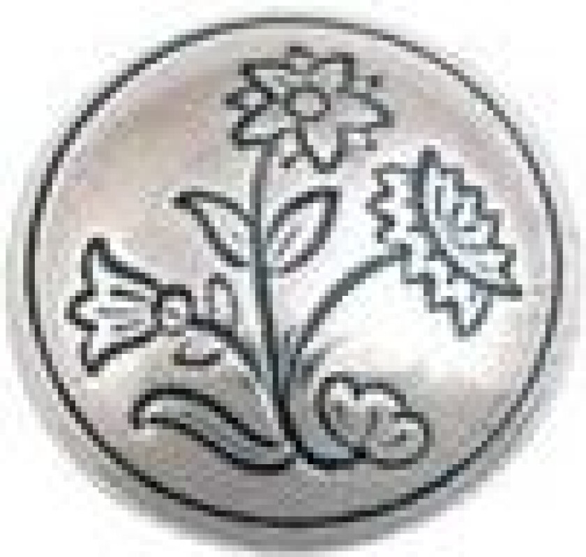 Halsknapp Nordland i 830 oksidert sølv