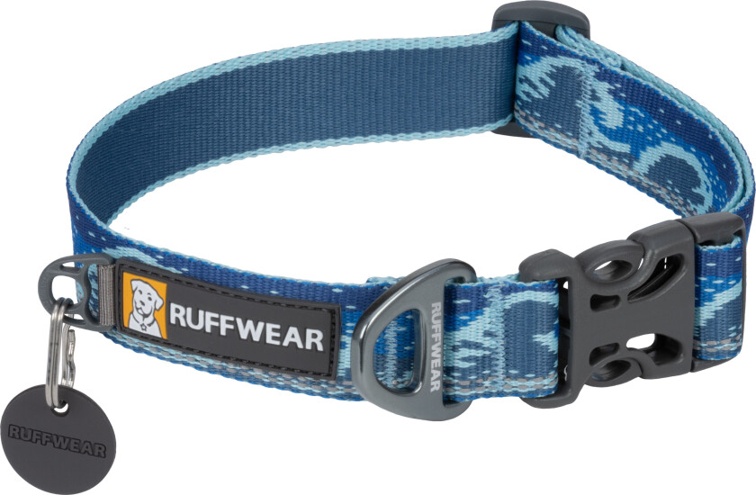 Crag Reflective Dog Collar 51-66 cm, Midnight Wave