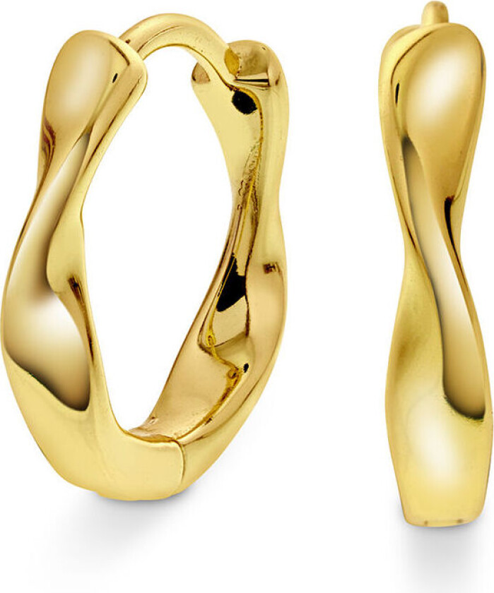 , Øreringer i 925 forgylt sølv