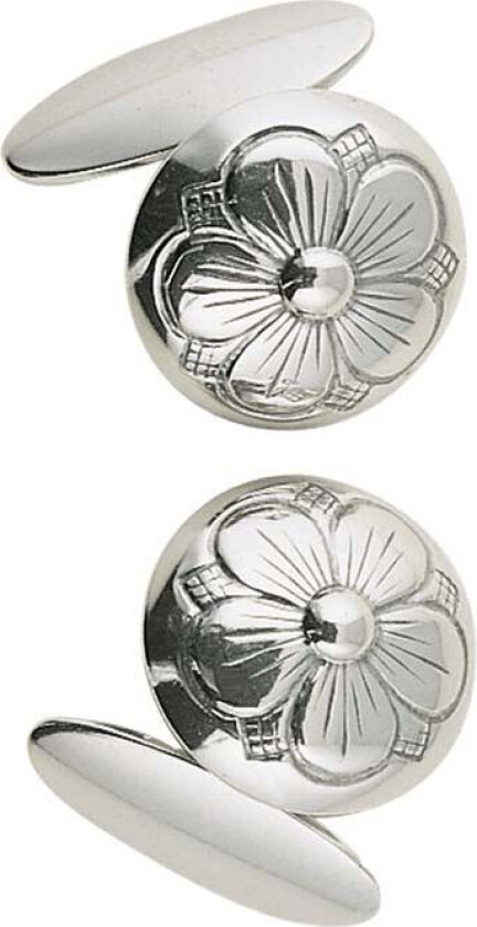 Mansjettknapper i 830 oksidert sølv