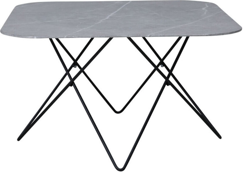 Bilde av TriStar sofabord 80x80 cm glass grå marmor dekor.