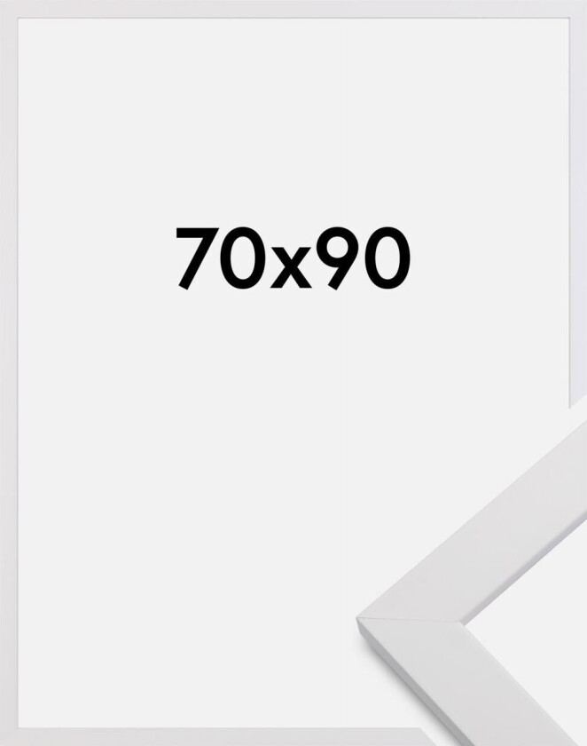 Ramme White Wood 70x90 Cm