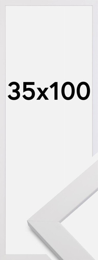Ramme White Wood Akrylglass 35x100 Cm