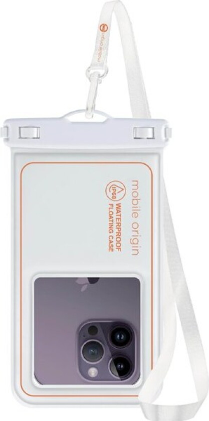 Waterproof floating case 6.8" white/orange