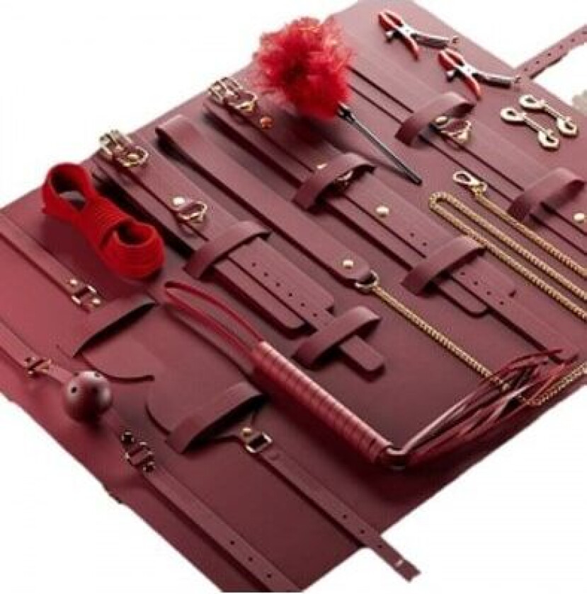 Luxury BDSM 11-pcs Kit Clarissa Red Bpndage pakke