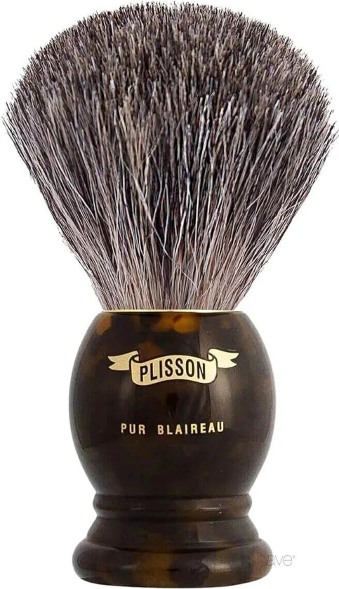 Plisson Shaving Brush, Russian Grey Badger & Imit. Tortoiseshell- Size 12