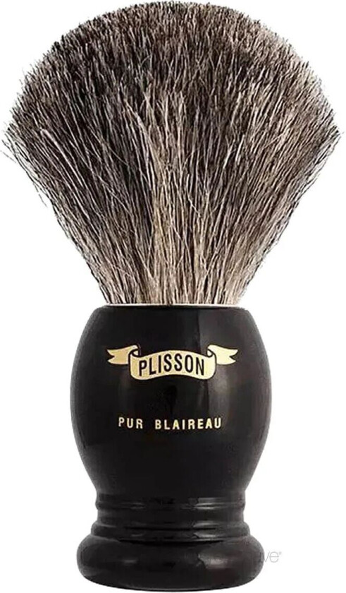 Plisson Shaving Brush, Russian Grey Badger & Black Acryl- Size 12