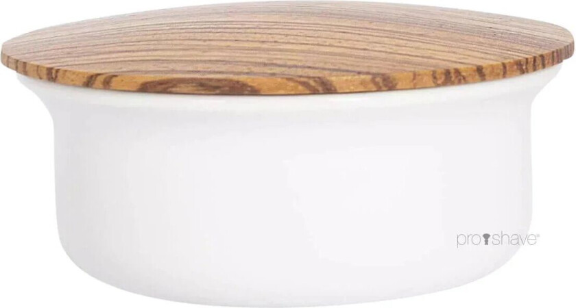 Plisson, Limoges Porcelain Shaving Bowl And Shaving Soap- Zebrano Lid