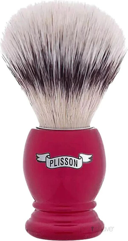 Plisson Shaving Brush, High Mountain White Fibre & Pearl Red- Size 12